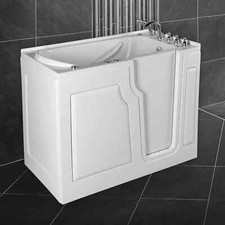 Seniorenbadewanne Siena II 122x71cm Badewanne Sitzbadewanne und Whirlpool