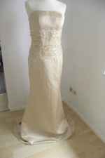 Abendkleid NEU 38 M festlich Ballkleid lang Champagner Meerjungfrau- Kleid Party