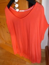 Cecil Tunika Bluse T-Shirt Baumwolle Viskose Größe XL Orange Neuwertig