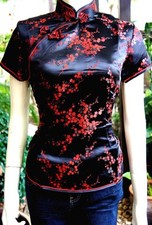 Asia Miss China-Geisha-Qipao Kimono Bluse/Blazer/Top Bluse viele Farben 34-42