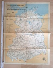 Übersichtskarte zum Kursbuch der Deutschen Reichsbahn -  DDR
