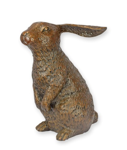 Bronzeskulptur kaninchen hase - bronzeskulptur,