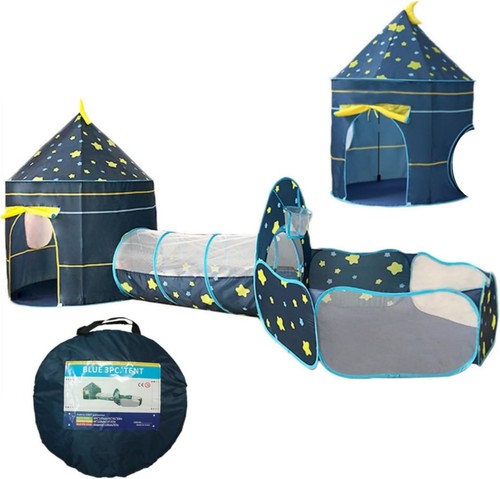 Spielzelt mit tunnel - -, 3-in-1