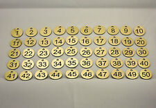 50x3 cm lasergravierte Zahlenscheiben, Tisch, Etiketten, Schließfach, Pub, Restaurant, Clubs