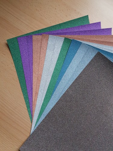 Basteln glitterpapier 12x - basteln,