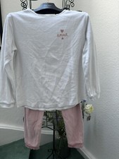 Petit Bateau Schlafanzug Frottee Pyjama Mädchen 14 Jahre Gr. 152 weiß rosa