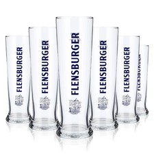 6x Flensburger Bier Glas 0,5l