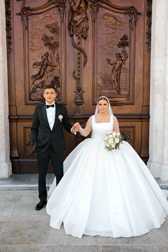 Brautkleid ballkleid weiß - brautkleid,