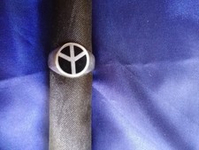Siegelring mit Onyx, Peace-Zeichen