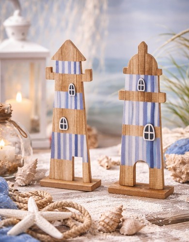 Stk holz leuchtturm - 2, deko