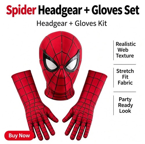 Spider man maske handschuhe - +,
