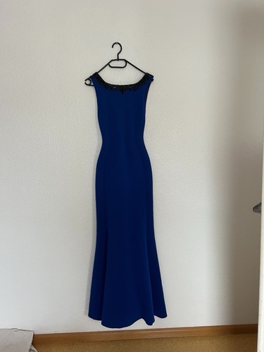 Abendkleid blau schwarz - abendkleid,