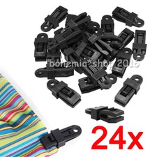 24 tlg. Vorzeltteppich Zelt Clips klammer Kunststoff Camping Clip Set Outdoor DE