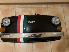 Fiat 500 Frontblech Front Deko Oldtimer Wandskulptur Schwarz Grundiert