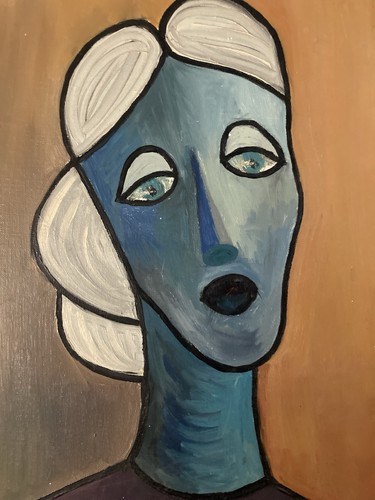Schönes gemälde frau - gemälde,