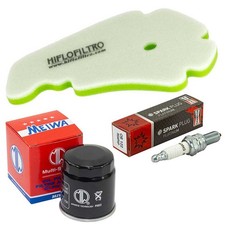 Wartung Zündkerze Luftfilter Ölfilter Set für Gilera Nexus 250 Nexus250 2006-08