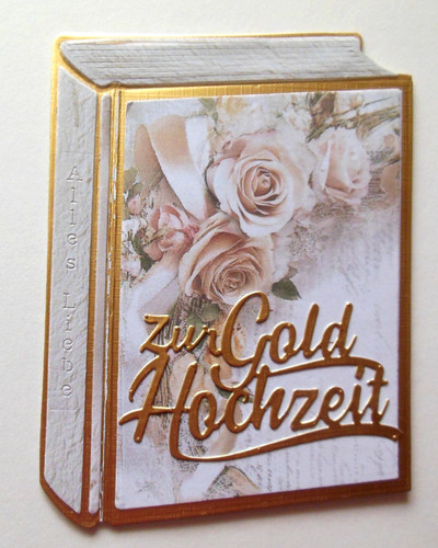 Karte zur goldenen - , hochzeit