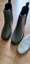 Gummi-Chelsea Boots mit warmer Sohle von Emu Australia, Khaki, Gr. 38 - NEU