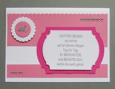 Karte zur Taufe Konfirmation Kommunion Patenkarte Segen Taufspruch Glückwünsche.