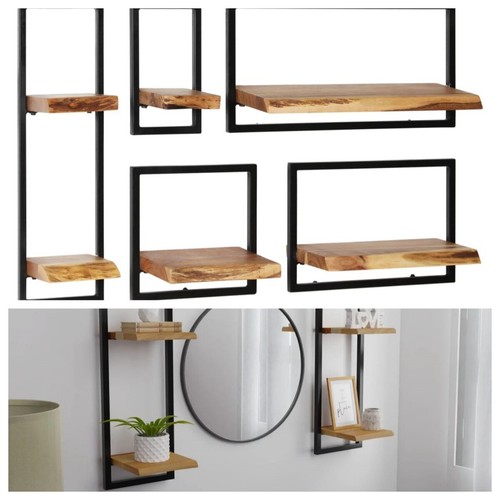 Wandregal set akazienholz - wandregal-set,
