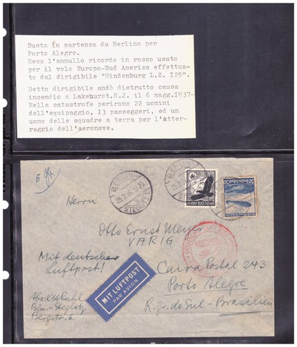 Umschlag deutschland zeppelin - deutschland,