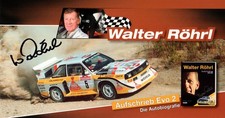 Walter Röhrl Autogrammkarte original Autogramm autograph card Audi S1 Rallye