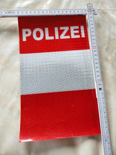 Polizei aufkleber rot weiß - polizei,