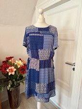 Esprit luftiges Chiffon Kleid Sommerkleid mit tollem Muster & süßen Details 40