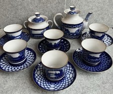 LOMONOSOV Imperial Porcelain Service TEESERVICE Brücken von St. Petersburg f. 6P