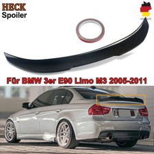 Heckspoiler Spoilerlippe für BMW E90 Limo 2005-11 mit PSM Opitk Schwarz glänzend