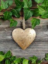 Herz Dekohänger gold