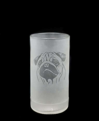 Trinkglas mit tiermotiv - tiermotiv, (mops)