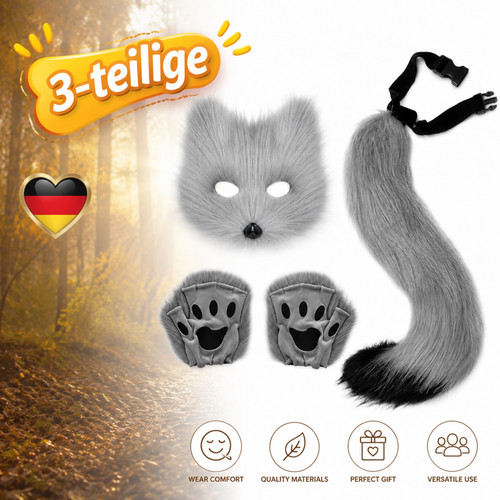 Flauschig fuchskostüm set - flauschig,