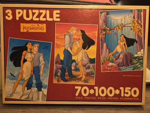 Disney puzzle 3x70 100 - disney,
