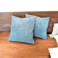 Kissenbezug Cord Kordsamt 40x40 cm Dekokissenbezug Sofakissen Türkis 