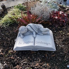 Grabdeko Buch "In stille Gedenken" 20 x 27 cm 11 cm 6 kg Beton frostsicher