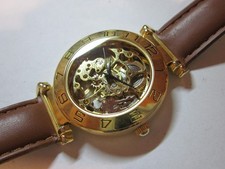 Herren Skelettuhr,  goldfarben