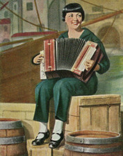 12/1182 SAMMELBILD um  JAHR 1935 MARIA NEY HAMBURG SCHIFFERKLAVIER AKKORDEON