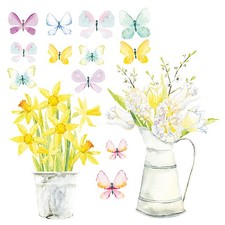  Sticker Blumen Selbstklebend