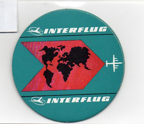 Interflug kofferaufkleber - interflug,