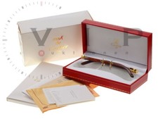 VINTAGE CARTIER EXCEPTION C-DECOR PRECIOUS WOOD RANDLOSE BRILLE BUBINGA HOLZ RAR