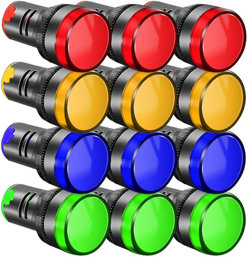 12x led kontrollleuchte 22mm - led,