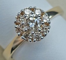 Neu 0,50 Carat Brillant Ring 375 9kt Gold Ring mit Brillanten Diamanten ♦️ 9068