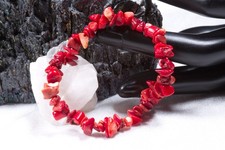 Edelstein Armband aus Edelkoralle  Steinchen | ca. 8mm Steinchenarmband