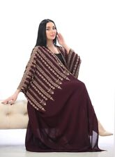 Bestickte Abaya Chiffon Damen