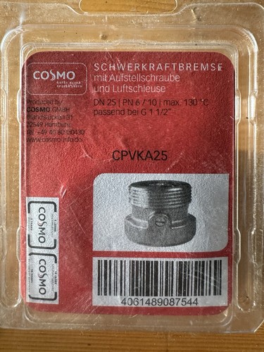 Cosmo schwerkraftbremse 25 - cosmo, dn