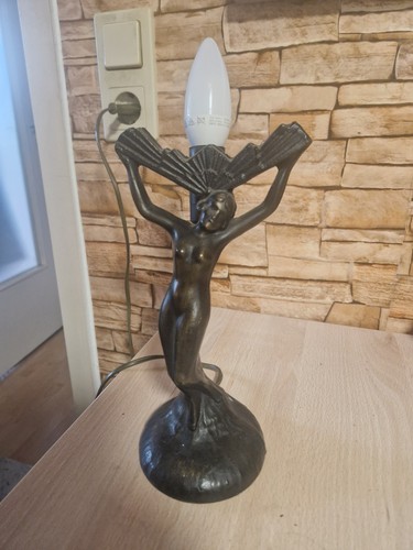 Art deco lampe frauen figur - art,