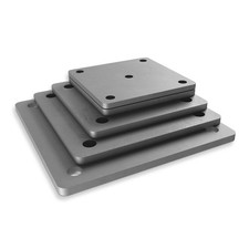 SOTOOLS Ankerplatte Kopfplatte Stahl 5-Loch abgerundet Fußplatte Schweißplatte