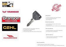 Yanmar Branson McCormick Traktor Zündschlüssel OEM 198360-52160 Master Plant Keys