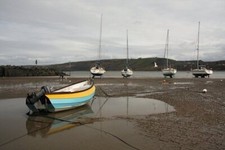 Foto 6x4 Vier Yachten und ein